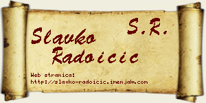 Slavko Radoičić vizit kartica